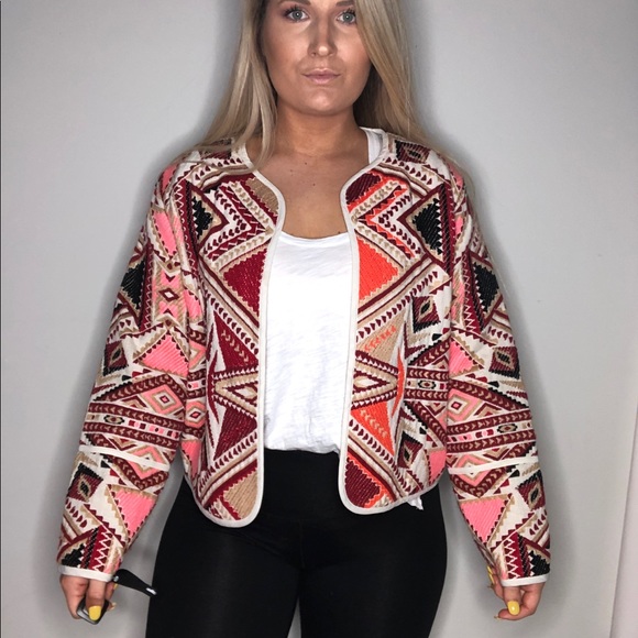 Topshop Tops - Rare Top Shop Geometric Blazer | 10